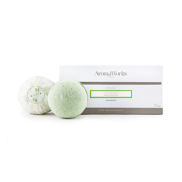 Inspire AromaBomb Duo by Aromaworks for Unisex - 2 x 8.81 oz Bath Bomb - Picture 1 of 3